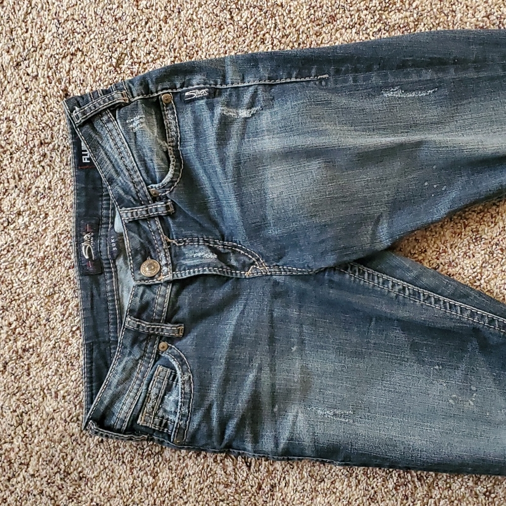 Silver skinny jeans
